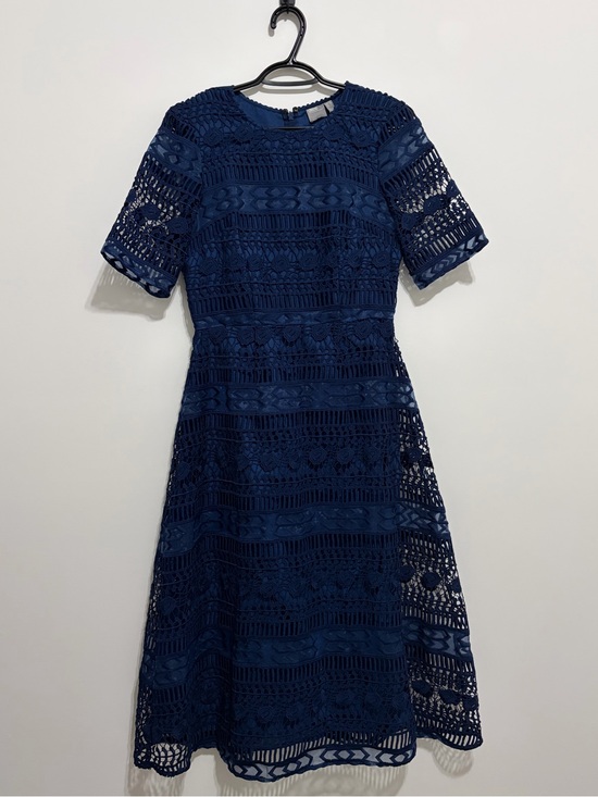 ASOS Dresses & Skirts - ASOS Navy Lace Midi Dress
